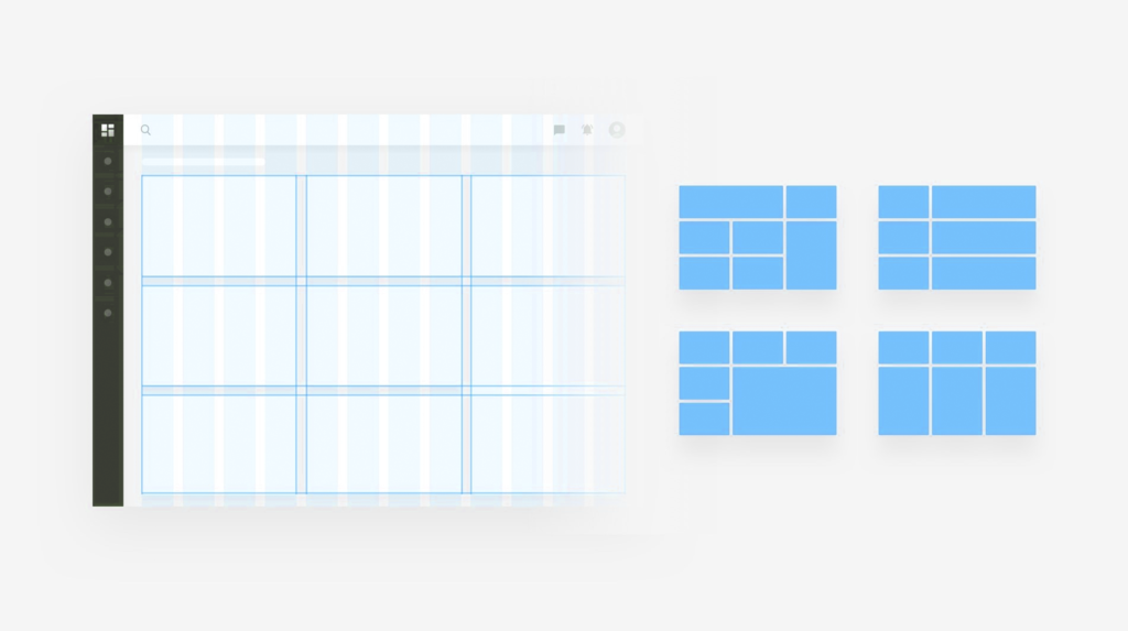 Gridlines of a dashboard layout