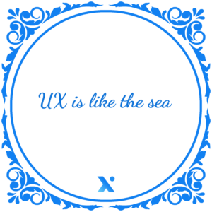 Wal tile with the text X is like the sea