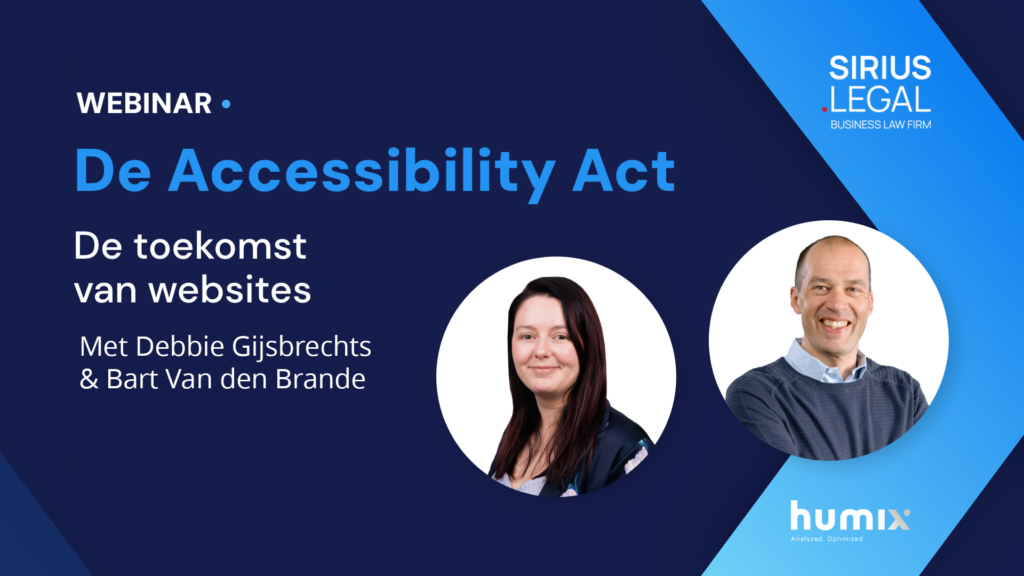 Webinar Accessibility Act met Debbie Gijsbrechts en Bart Van den Brande